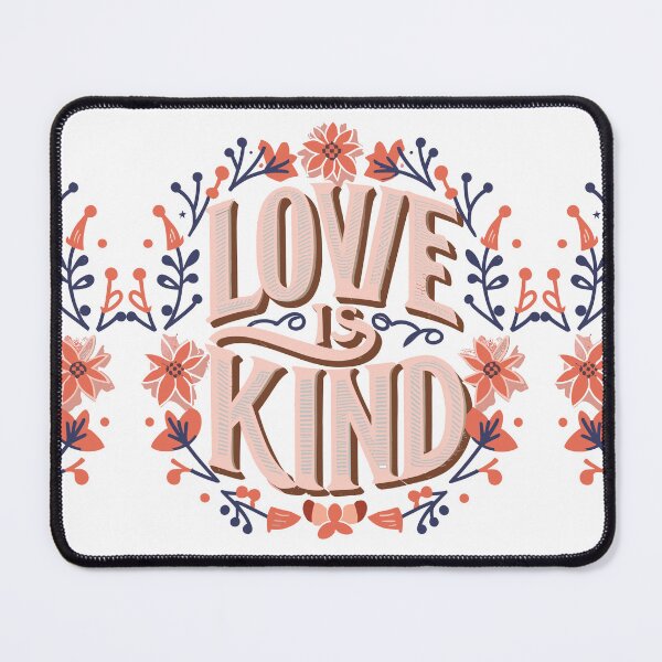 Item preview, Scandinavian Love: Minimalist Typography with Floral Accents - Love is Kind designed and sold by HahaHandlesHub.