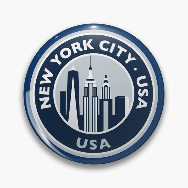 Item preview, New York City Baseball Team Round Logo designed and sold by DecoDots.