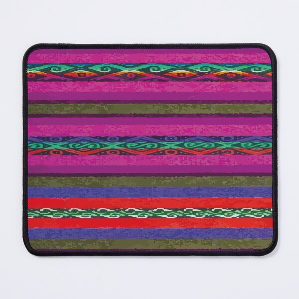 Item preview, Purple mexican blanket poncho stripes vibrant embroidery maximalist decor designed and sold by T-Mex.