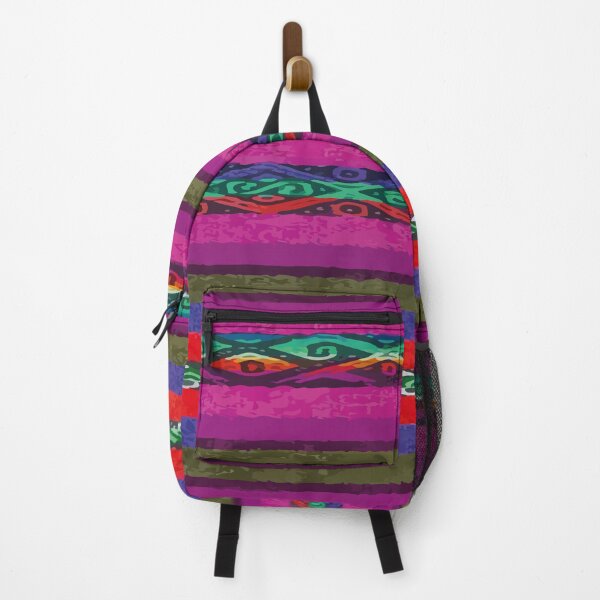 Item preview, Purple mexican blanket poncho stripes vibrant embroidery maximalist decor designed and sold by T-Mex.