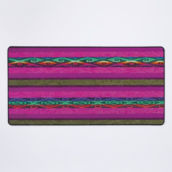Item preview, Purple mexican blanket poncho stripes vibrant embroidery maximalist decor designed and sold by T-Mex.