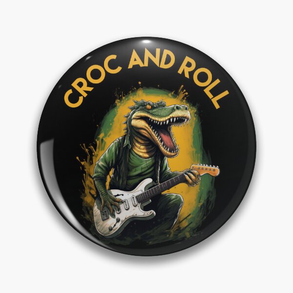 Item preview, Croc and Roll Crocodile Playing Electric Guitar designed and sold by Gsallicat.