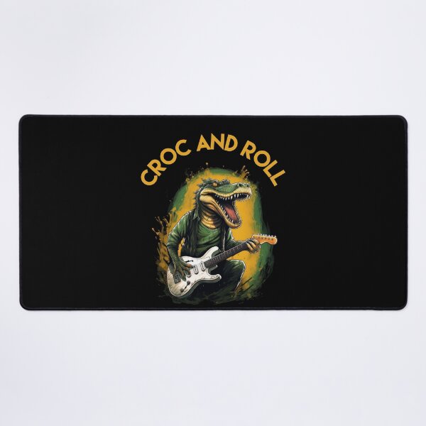 Item preview, Croc and Roll Crocodile Playing Electric Guitar designed and sold by Gsallicat.