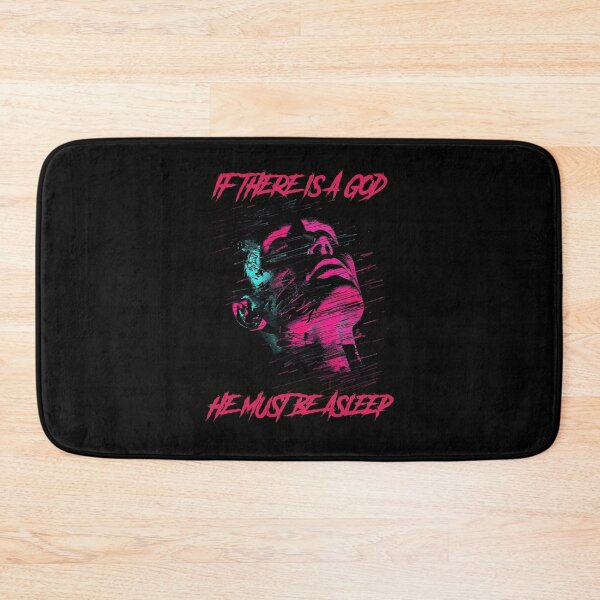 Item preview, If there is a god he must be asleep - synthwave cyberpunk designed and sold by GlitchGrotesque.