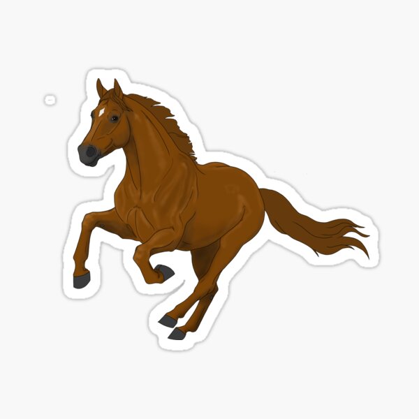 Item preview, Cheval pur-sang alezan au galop designed and sold by DappledMoon.