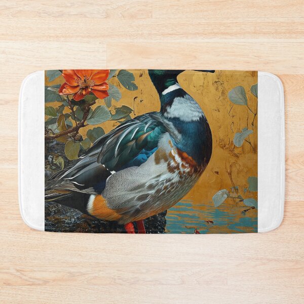 Item preview, Duck Nature standing in turquoise water with a sunred designed and sold by Rockwpapart.