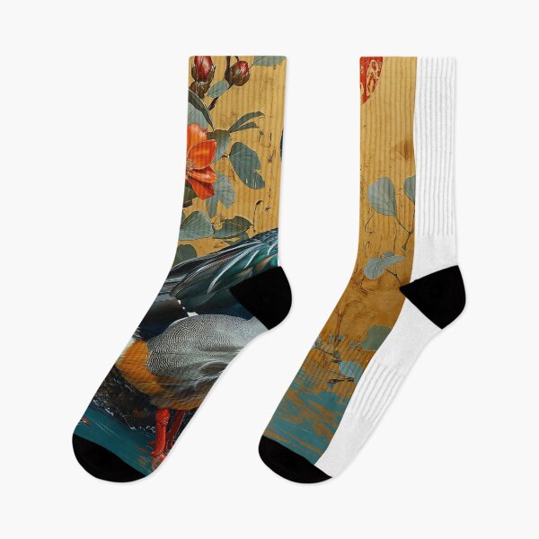 Item preview, Duck Nature standing in turquoise water with a sunred designed and sold by Rockwpapart.