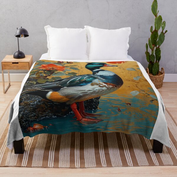 Item preview, Duck Nature standing in turquoise water with a sunred designed and sold by Rockwpapart.