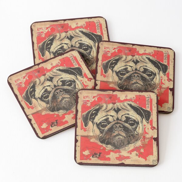 Item preview, Japanese Pug Poster designed and sold by Sick-4-Life.