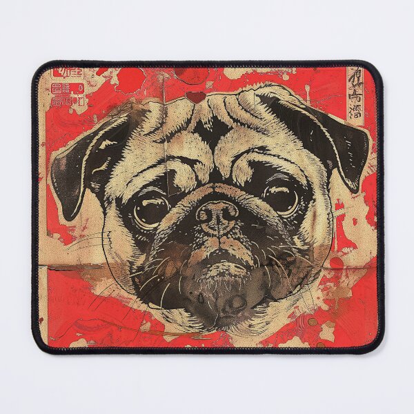 Item preview, Japanese Pug Poster designed and sold by Sick-4-Life.