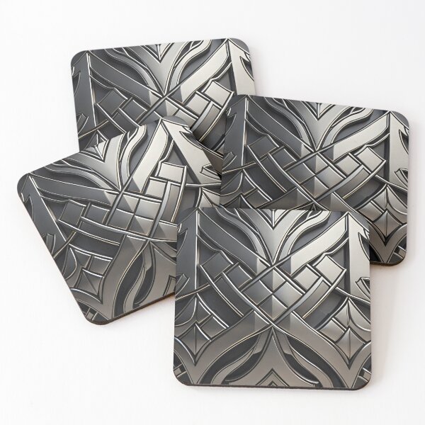Item preview, silver art deco design 019 designed and sold by fleesphotos.