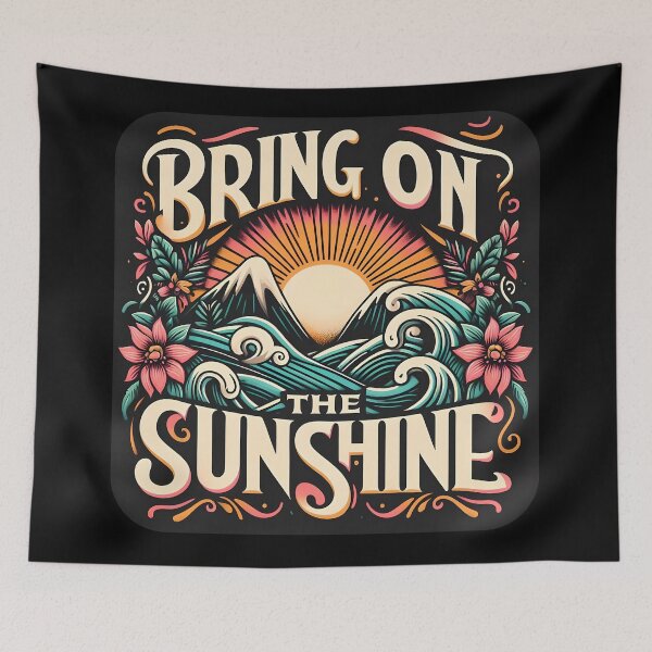 Item preview, Bring on the Sunshine, typography designed and sold by maxmaj.