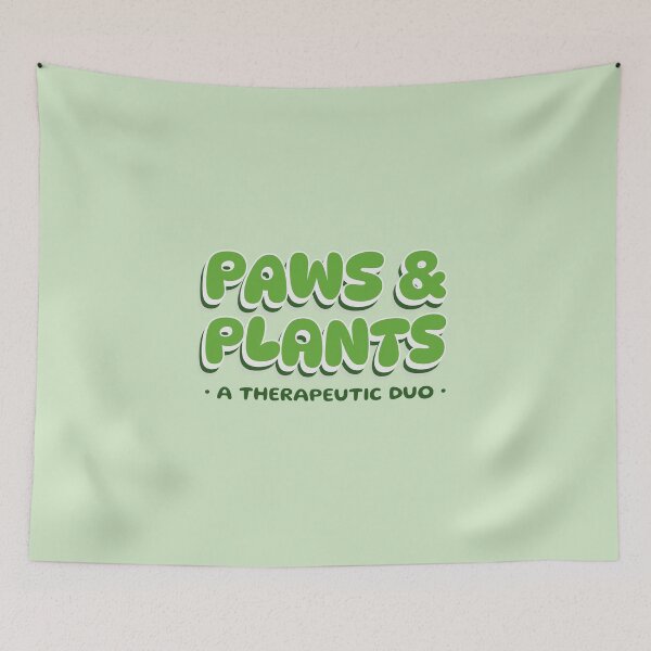 Item preview, paws and plants are the best therapists.  designed and sold by ninjapineapple.