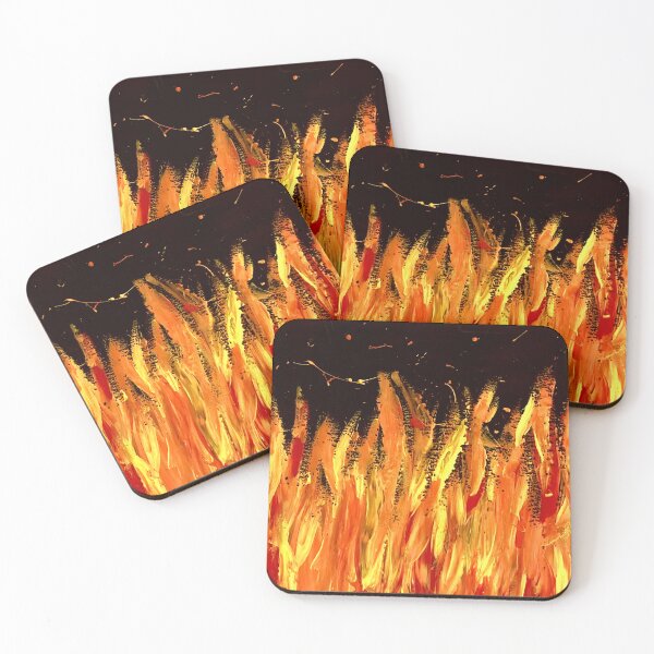 Item preview, Cool fire acrylic painting designed and sold by Aroeldesigns.