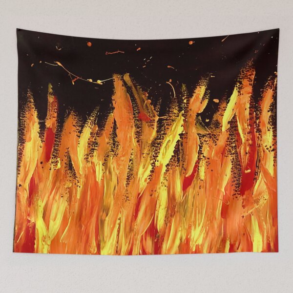 Item preview, Cool fire acrylic painting designed and sold by Aroeldesigns.