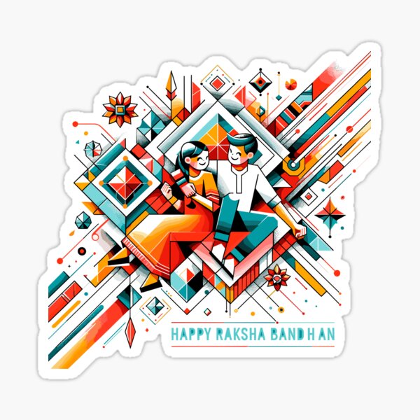 Item preview, Abstract Geometric Raksha Bandhan -happy raksha bandhan-rakhri designed and sold by toobel.