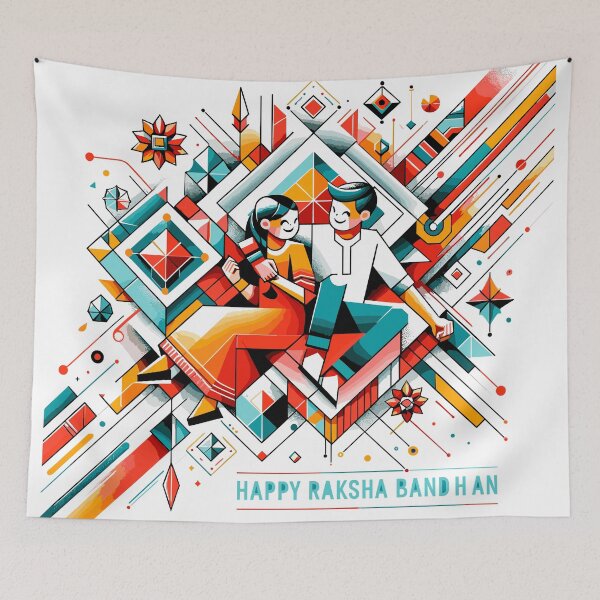 Item preview, Abstract Geometric Raksha Bandhan -happy raksha bandhan-rakhri designed and sold by toobel.
