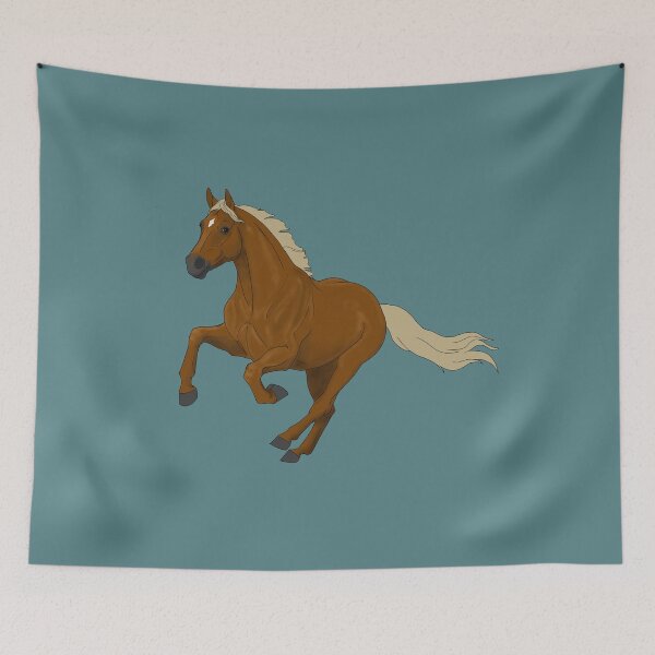 Item preview, Galloping Chestnut Horse with Flaxen Mane and Tail designed and sold by DappledMoon.