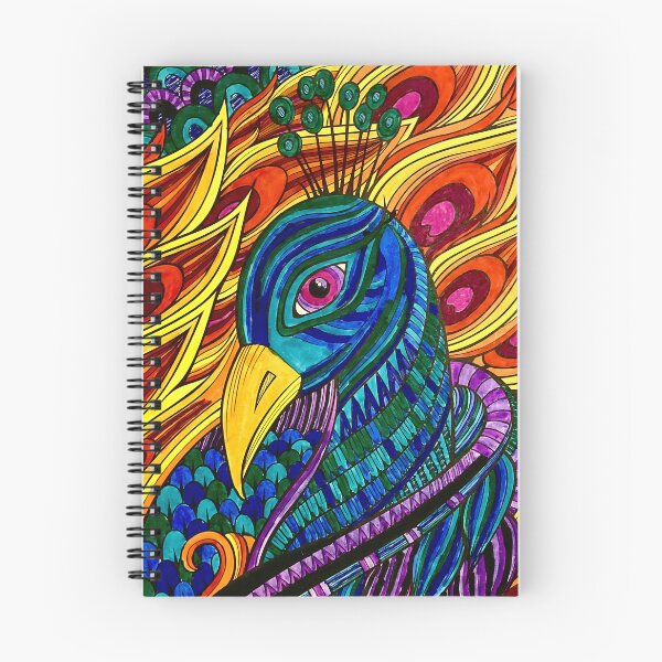 Item preview, Colorful vibrant peacock design designed and sold by Aroeldesigns.