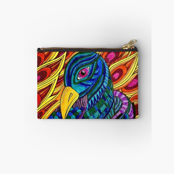 Item preview, Colorful vibrant peacock design designed and sold by Aroeldesigns.