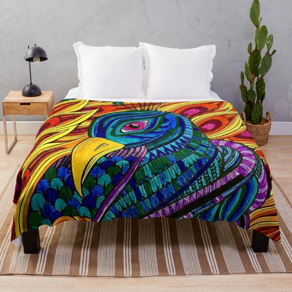 Item preview, Colorful vibrant peacock design designed and sold by Aroeldesigns.