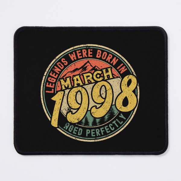 Item preview, Legends were born in MARCH 1998 - aged perfectly - awesome vintage birthday designed and sold by oudinmeissArt.
