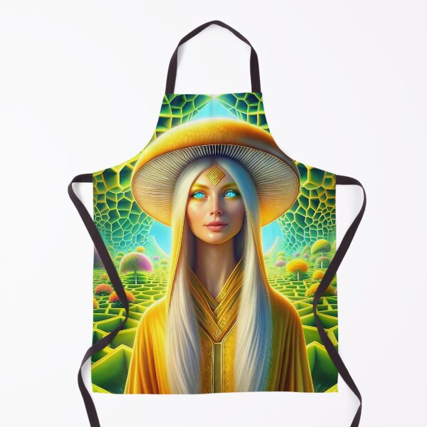 Item preview, Golden Teacher Goddess In Psychedelic Nature Realm designed and sold by Golden-Teacher.