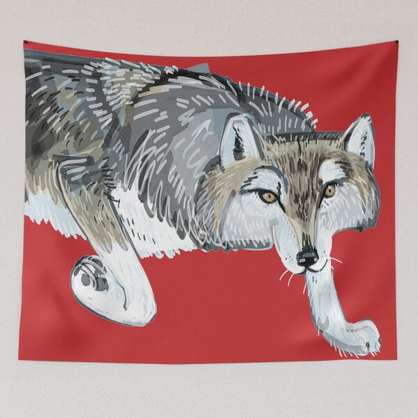 Item preview, Totem Hokkaido gray wolf Red designed and sold by belettelepink.