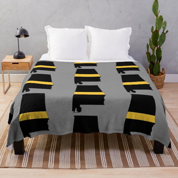 Item preview, Alabama state outline 911 Dispatcher Emergency Telecommunications Thin Gold Line flag designed and sold by GulfCoastDesign.