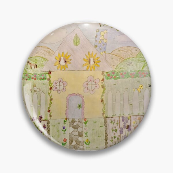 Item preview, Cute dream house colored pencil drawing designed and sold by Aroeldesigns.