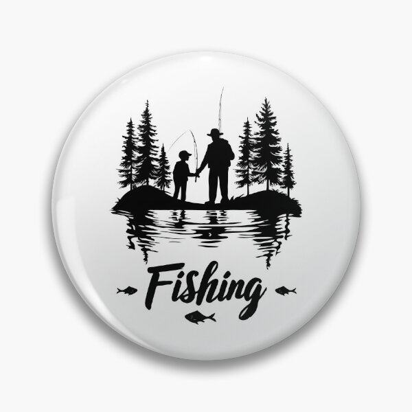 Item preview, Father and Son Fishing Print designed and sold by Thehatinthecat.