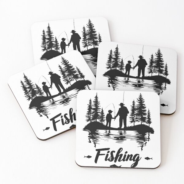 Item preview, Father and Son Fishing Print designed and sold by Thehatinthecat.