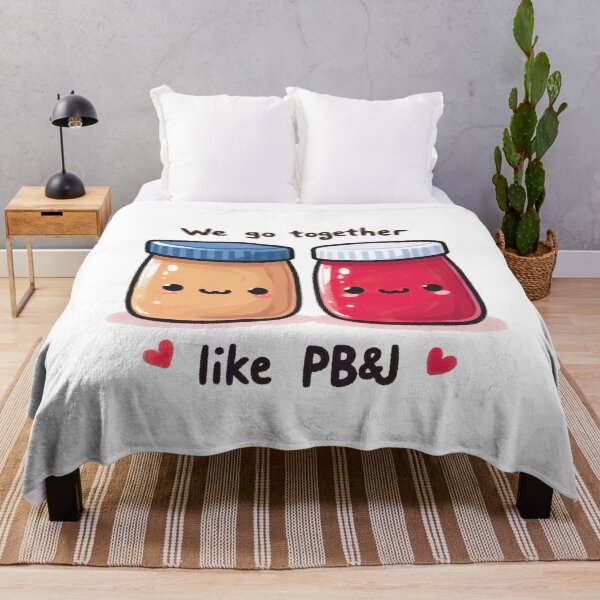 Item preview, We Go Together Like Peanut Butter & Jelly Kawaii designed and sold by pixiedustpaint.