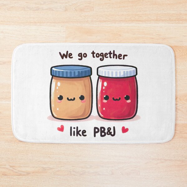 Item preview, We Go Together Like Peanut Butter & Jelly Kawaii designed and sold by pixiedustpaint.