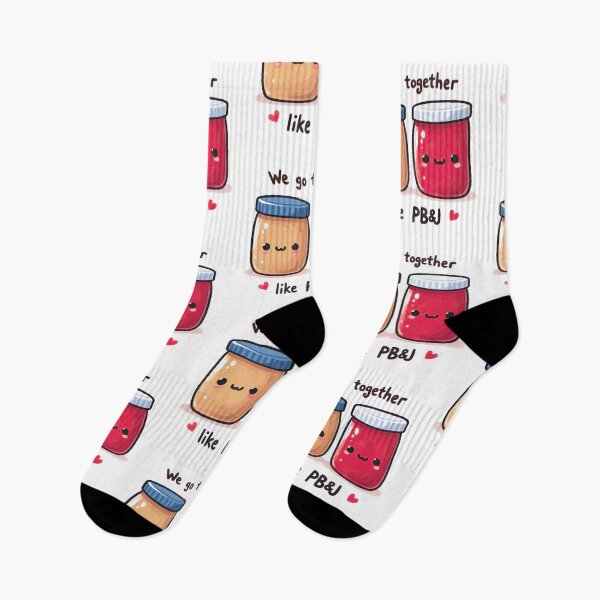 Item preview, We Go Together Like Peanut Butter & Jelly Kawaii designed and sold by pixiedustpaint.