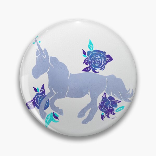 Item preview, Magical Blue Unicorn with Blue Roses designed and sold by Molunit89.