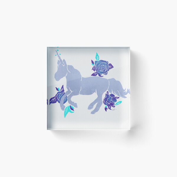 Item preview, Magical Blue Unicorn with Blue Roses designed and sold by Molunit89.