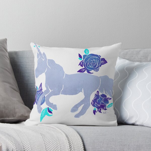 Item preview, Magical Blue Unicorn with Blue Roses designed and sold by Molunit89.