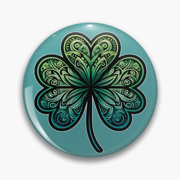 Item preview, Green Teal Gradient Pattern St Patrick's Day Sham rock leaf designed and sold by The magic  Yellow bus.