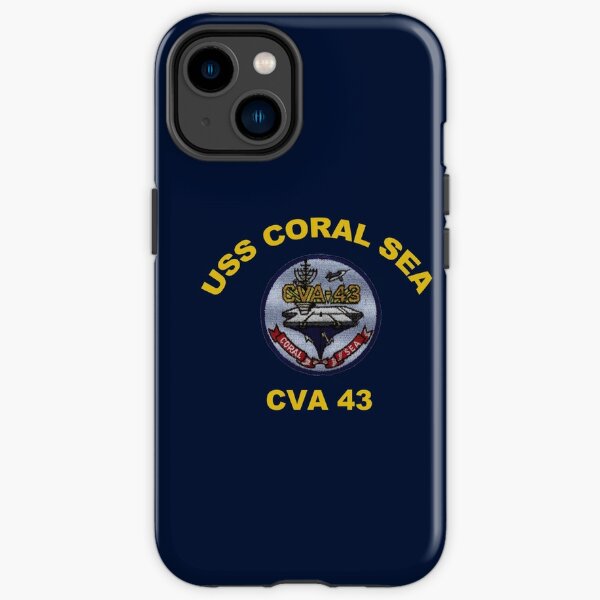 USS Coral Sea (CV/CVB/CVA-43) Crest  for Dark Colors iPhone Tough Case