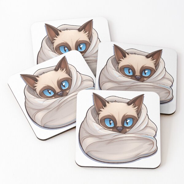 Item preview, Sleepy Siamese Cat Cartoon Style  designed and sold by 51sho.