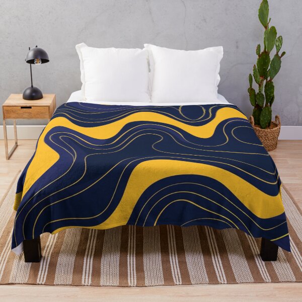 Item preview, Great yellow and navy waves designed and sold by flamendes.