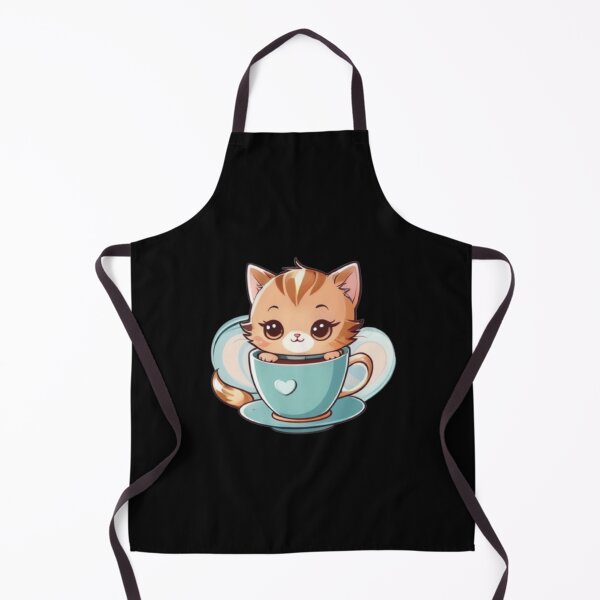 Item preview, Cute Kawaii Cat in Coffee Cup designed and sold by BaisaStudio.