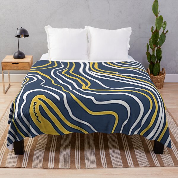 Item preview, Great yellow and navy waves 2 designed and sold by flamendes.