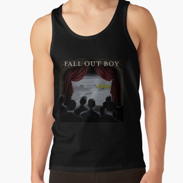 Basic Pleasure Mode fall out boy fitted tank top in black