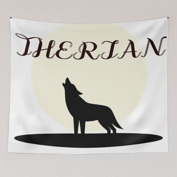 Item preview, Wolf Therian Howling moon designed and sold by YuckUncky.