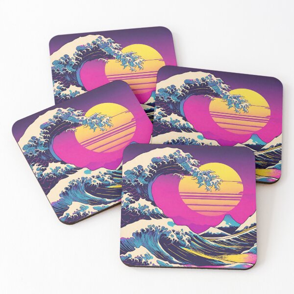 Item preview, Synthwave The Great Wave  designed and sold by CharmStudio.
