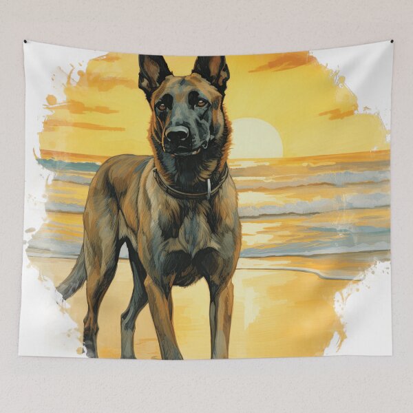 Item preview, Belgian Malinois On The Beach designed and sold by TheAnimalZ00.