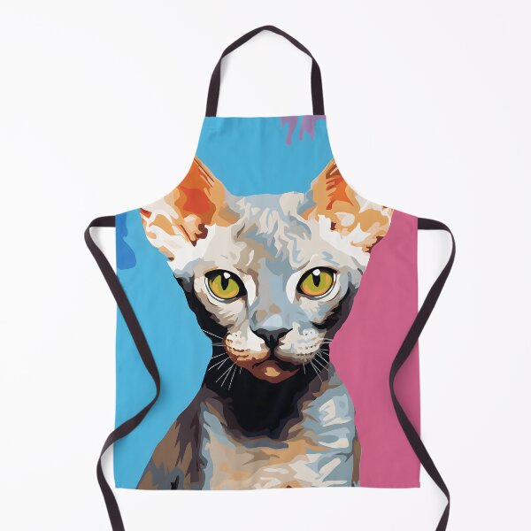 Item preview, Devon rex cat portraits drawing. animal colorful. Animal throw pillow.  designed and sold by formform.
