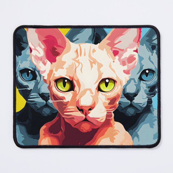 Item preview, Devon rex cat portraits drawing. animal colorful. Animal throw pillow.  designed and sold by formform.